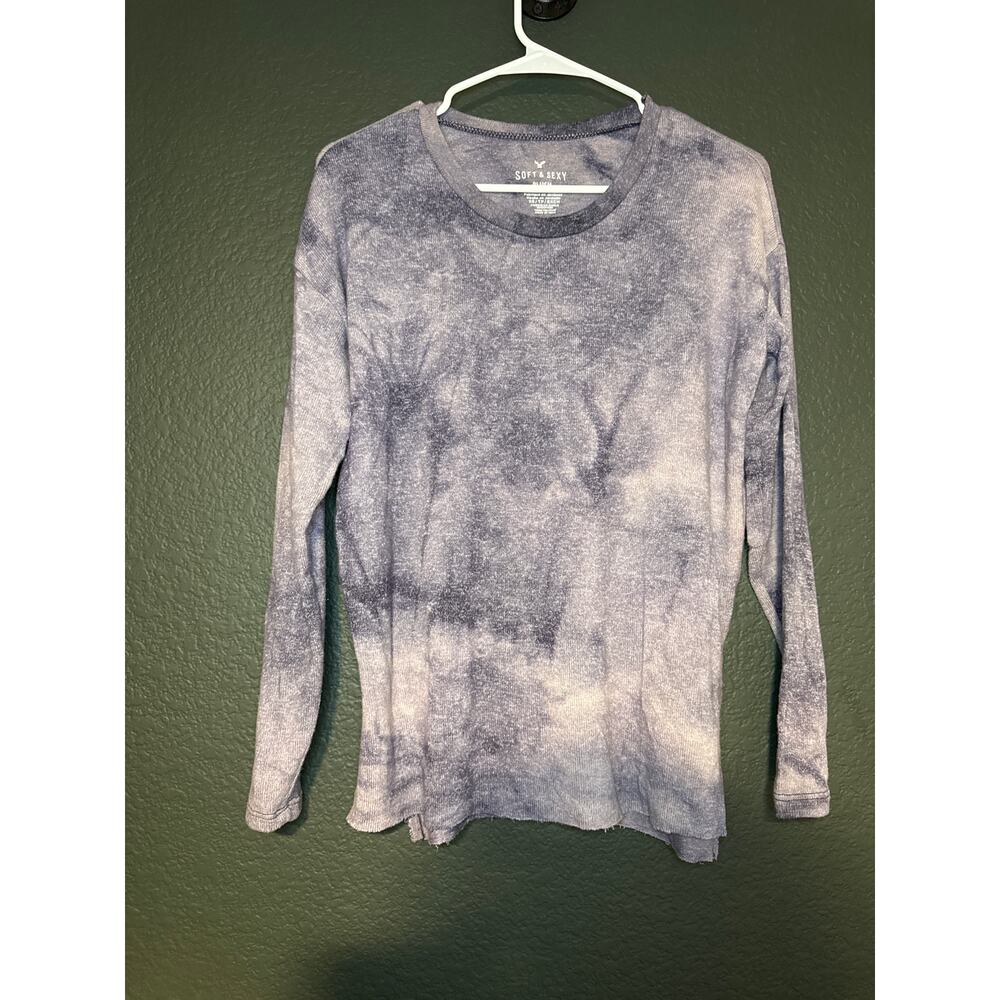 American eagle soft and sexy plush tie dye long‎ sleeve top